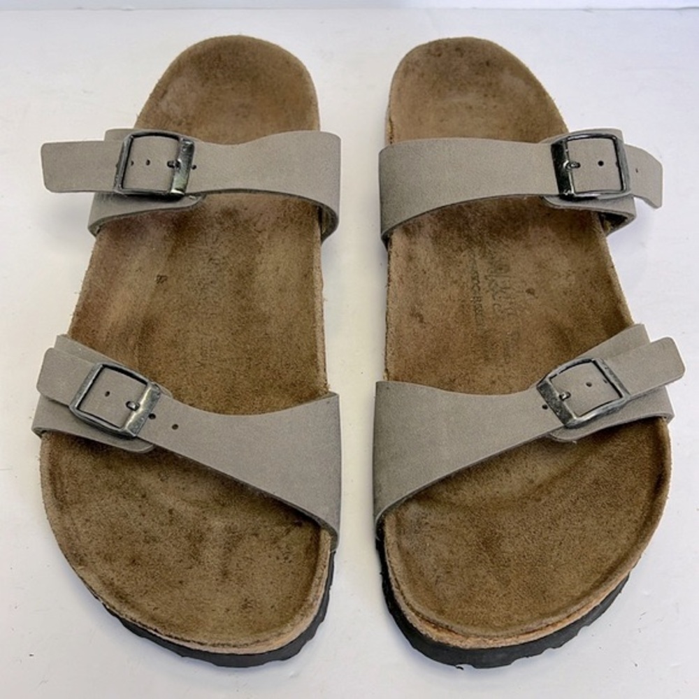 Birkenstock Birki's Double Strap Stone Gray Sandals Sz 9